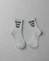 Stronger Every Step White Socks